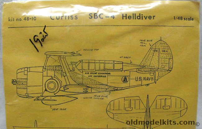 Sierra 1/48 Curtiss SBC-4 Helldiver - Bagged, 48-10 plastic model kit